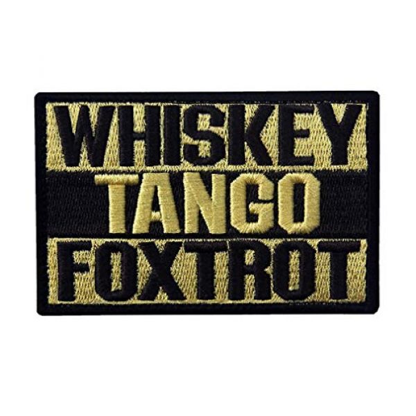 ShowPlus Airsoft Morale Patch 1 ShowPlus Whiskey Tango Foxtrot Patch Tactical Morale Embroidered Patch (Whiskey Tango Foxtrot # Yellow)