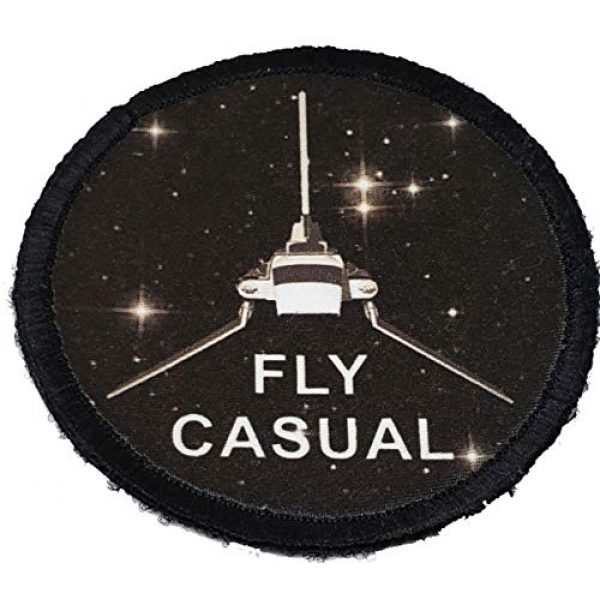 RedheadedTshirts Airsoft Morale Patch 1 Fly Casual Star Wars Morale Patch. Perfect for Your Tactical Military Army Gear, Backpack, Operator Baseball Cap, Plate Carrier or Vest. 2x3" Hook Patch. Made in The USA
