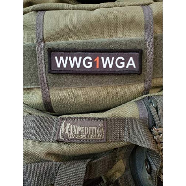 RedheadedTshirts Airsoft Morale Patch 2 1x4" WWG1WGA QAnon Morale Patch. Hook and Loop