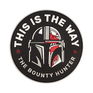 Embrosoft Airsoft Morale Patch 1 Bounty Hunter PVC Patch - This is The Way Mandalorian - Star Wars TV Series Morale Emblem - Hook/Loop Backing - Size: 3.5 x 3.5 inches
