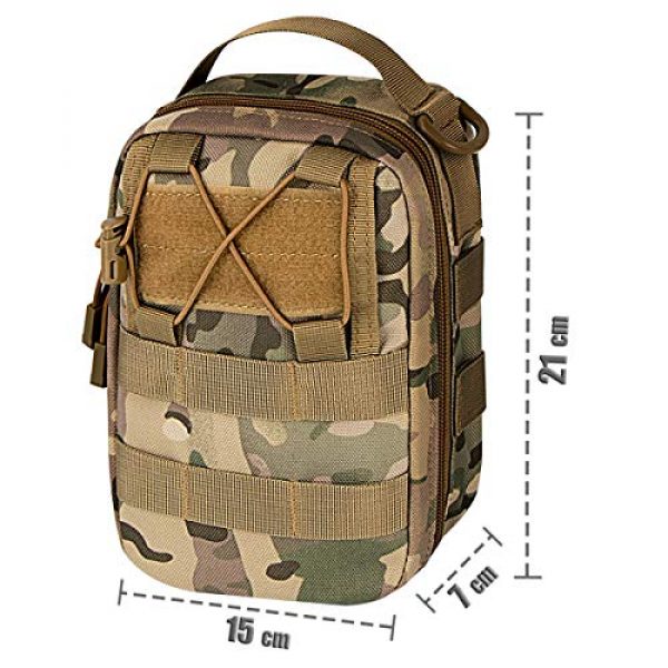 IronSeals Tactical Pouch 2 IronSeals Tactical Emergency Survival Kit Large Shoulder Tape Interlayer Molle Pouch Bag with Plenty of Compartments Zipper Fastener