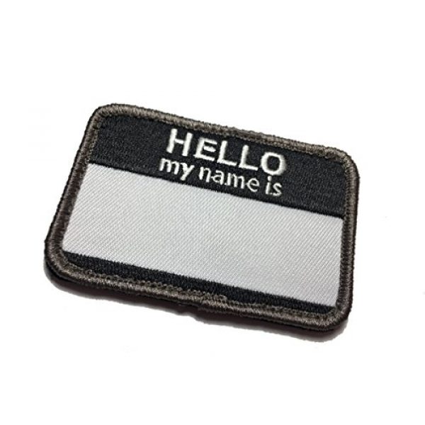 Empire Tactical USA Airsoft Morale Patch 1 The 2.5 x 2" Hello My Name is (Hook/Loop) Military Morale Patch