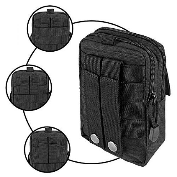 Boruk Tactical Pouch 3 Boruk Universal Outdoor Tactical Molle Pouch, EDC Waist Bag Pocket Organizer for iPhone X Samsung S8 & Less Than 6.2" Smartphone