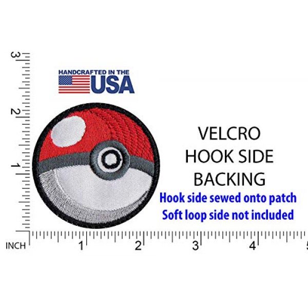 Tactical Patch Works Airsoft Morale Patch 2 Pokeman Poke Ball Ash Pikachu Inspired Art White Patch