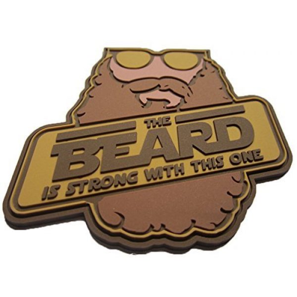F-Bomb Morale Gear Airsoft Morale Patch 2 The Beard is Strong - PVC Morale Patch
