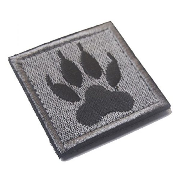 ODSP Airsoft Morale Patch 4 K9 Paw Handler Claw K9 Dogs Tracker of War Swat Morale Army Gear Fastener Patch Embroidered Hook Loop Backing Tactical Badge Swat for Service Animal Vest (2PCS)