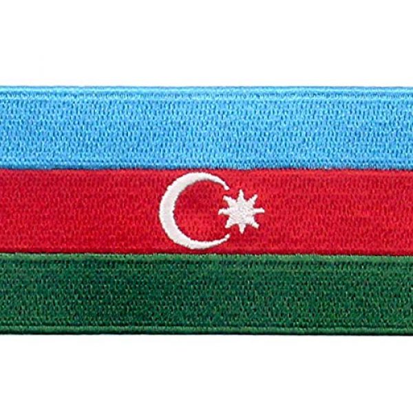 EmbTao Airsoft Morale Patch 2 EmbTao Azerbaijan Flag Patch Embroidered National Morale Applique Iron On Sew On Azerbaijani Emblem