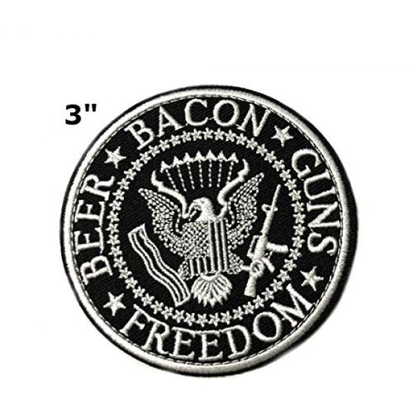 Appalachian Spirit Airsoft Morale Patch 2 Beer Bacon Guns Freedom 3" Embroidered Patch DIY Iron or Sew-on Decorative Vacation Travel Souvenir Applique Biker Emblem Badge Military Veteran Tactical Funny Humor