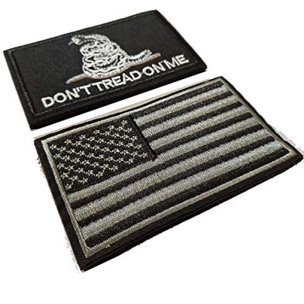 CZorange Airsoft Morale Patch 3 Don't Tread on Me Tactical Patch Military Morale Patch with USA Flag Patches Black