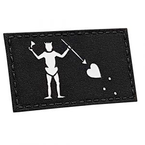 Tactical Freaky Airsoft Morale Patch 1 Blackbeard Pirate Glow in The Dark Edward Teach 2x3.5 DEVGRU GITD Navy Seals Tactical Morale Patch