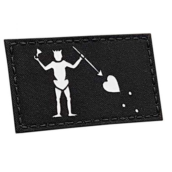 Tactical Freaky Airsoft Morale Patch 1 Blackbeard Pirate Glow in The Dark Edward Teach 2x3.5 DEVGRU GITD Navy Seals Tactical Morale Patch