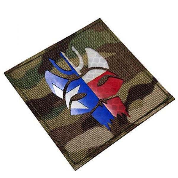 ODSP Airsoft Morale Patch 7 Seal Team Trident Cat Head Infrared Reflective IR Embroidered Fabric Patch, Tactical Military Morale Patches Set for Caps,Bags,Backpacks,Vest, Uniforms 2.95 x 2.95 Inch