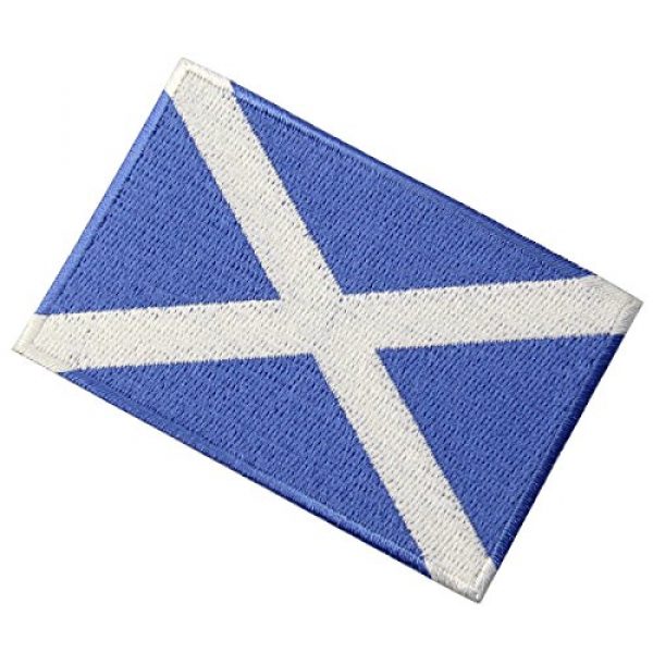 EmbTao Airsoft Morale Patch 3 Scotland Flag Scottish National Emblem Embroidered Iron On Sew On Patch