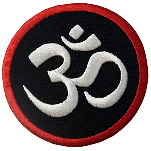 EmbTao Airsoft Morale Patch 1 Buddhist Symbol Inner Peace Patch Embroidered Morale Applique Iron On Sew On Emblem