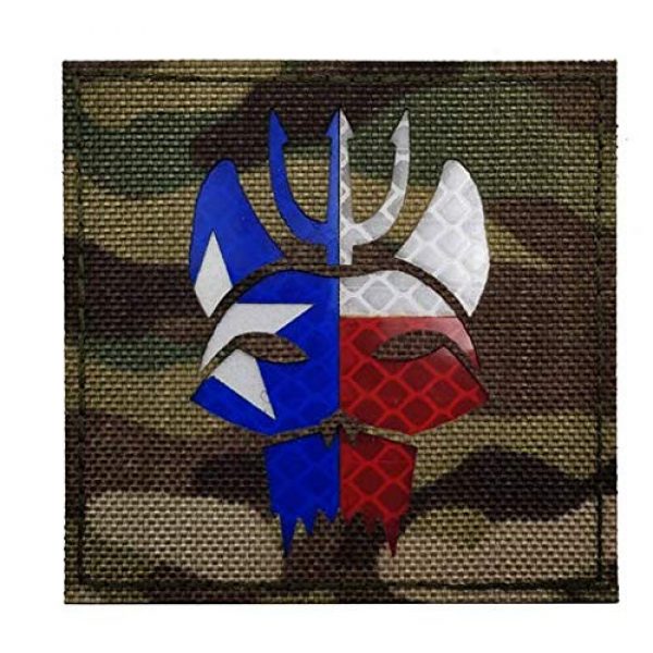 Tactical Embroidery Patch Airsoft Morale Patch 1 Seal Team Laser Cut IR Style Reflective Tactical Embroidery Patch Hook & Loop Morale Patch Military Patch for Clothing Accessory Backpack Armband (color1)