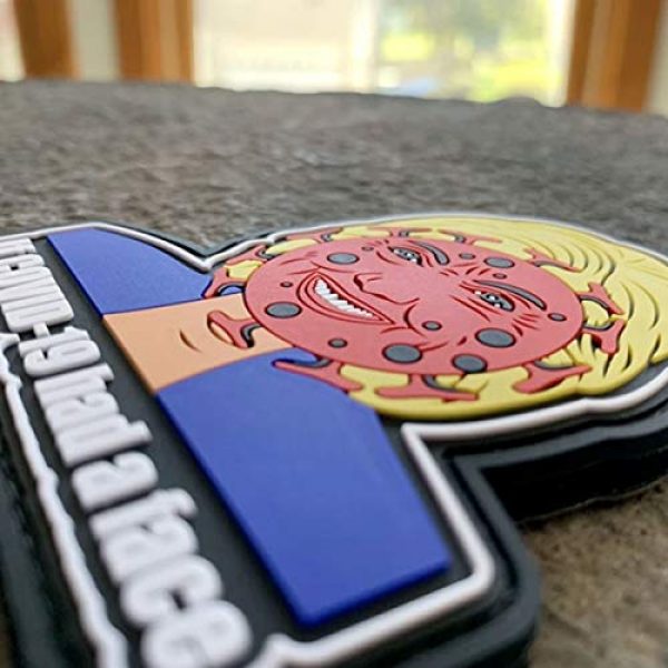 PatchOps Airsoft Morale Patch 3 PatchOps Hillary Clinton If COVID had a face PVC Tactical Morale Uniform Patch (Hillary Virus)
