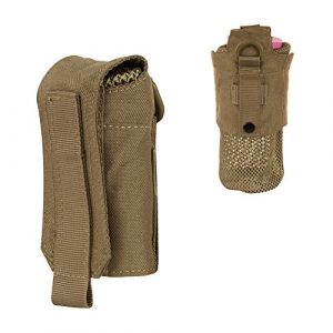 LIVANS Tactical Pouch 1 LIVANS Tactical Foldable Water Bottle Pouch, Molle Bottle Holder Carrier Mesh Pocket Kettle Storage Pack with Adjustable Drawstring and Hook and Loop Closure
