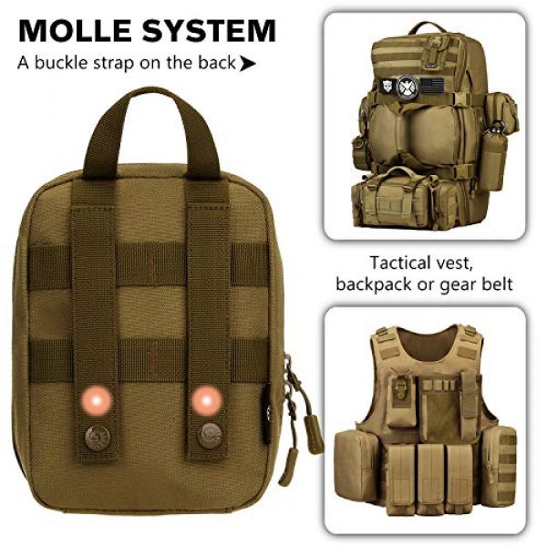 Protector Plus Tactical Pouch 2 Protector Plus First Aid Kit Pouch Tactical MOLLE Medical Utility Bag Military IFAK Gear Case Outdoor Emergency Survival Supplies (Bag Only)