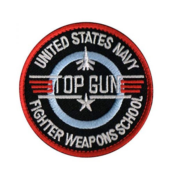Zhikang68 Airsoft Morale Patch 3 Top Gun Movie Maverick Pete Mitchell Morale US Navy Air Force Aviator Embroidered Patch Military Tactical Army Gear for Hat Operator Baseball Cap Backpack Jacket Shirt DIY Sew On Costume Badge