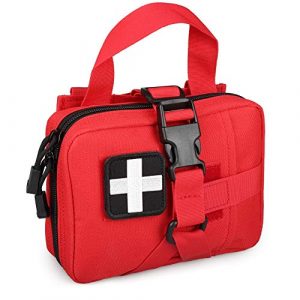 LIVANS Tactical Pouch 1 LIVANS Tactical EMT Pouch, Rip Away Molle Medical Pouches IFAK Tear-Away First Aid Kit Emergency Survival Bag for Travel Outdoor Hiking