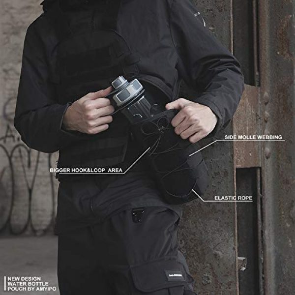 AMYIPO Tactical Pouch 2 AMYIPO Water Bottle Pouch Molle Tactical Holder Storage Bag for 32oz Carrier
