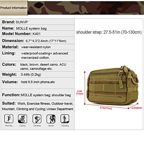 Huntvp Tactical Pouch 2 Huntvp Tactical Utility MOLLE Pouch Outdoor Casual Messenger Bag Military Waist Belt Bag Pack