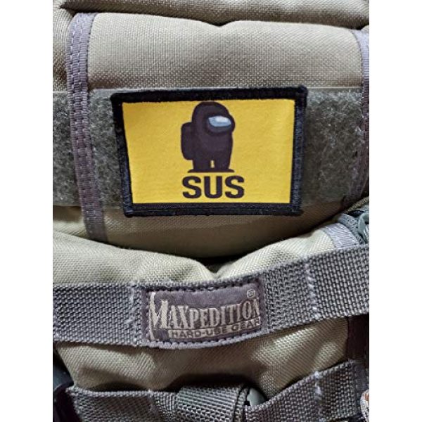 RedheadedTshirts Airsoft Morale Patch 2 SUS Among US Funny Morale Patch. 2x3" Hook Patch. Redhaededtshirts Made in The USA