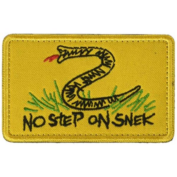 Ansellf Airsoft Morale Patch 1 No Step On Snek, Embroidered Patch Funny Tactical Embroidered Badge Hook Loop Tactical Patch