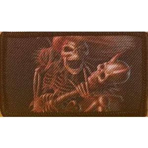 Fast Service Designs Airsoft Morale Patch 1 Skull & Guitar Patch with Hook & Loop Tactical Morale Funny Bones Emblem #13