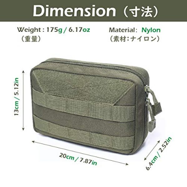 Azarxis Tactical Pouch 2 Azarxis Tactical MOLLE Rip-Away EMT Medical First Aid IFAK Blowout Pouch Trauma Bag