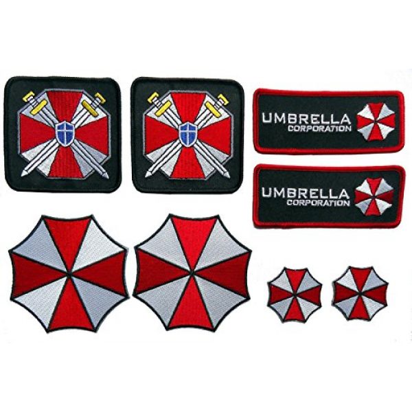 Miltacusa Airsoft Morale Patch 1 Resident Evil Umbrella Corporation Costume Cosplay Patches Set of 8