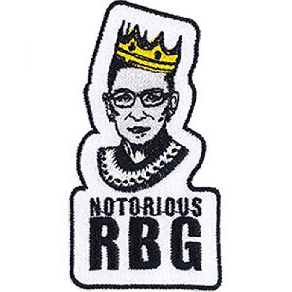 Original Famous Patches & Appliques Airsoft Morale Patch 1 Ginsburg Ruth Bader Patch - Notorious RBG -Embroidered Iron-On/Sew-On Original Artwork Patch - 1.8" x 3.5"