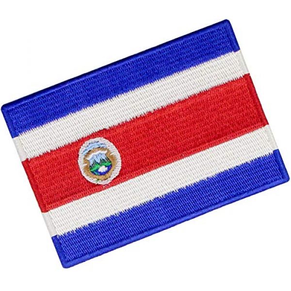 EmbTao Airsoft Morale Patch 3 The Republic of Costa Rica Flag Patch Embroidered Applique Costa Rican Iron On Sew On National Emblem