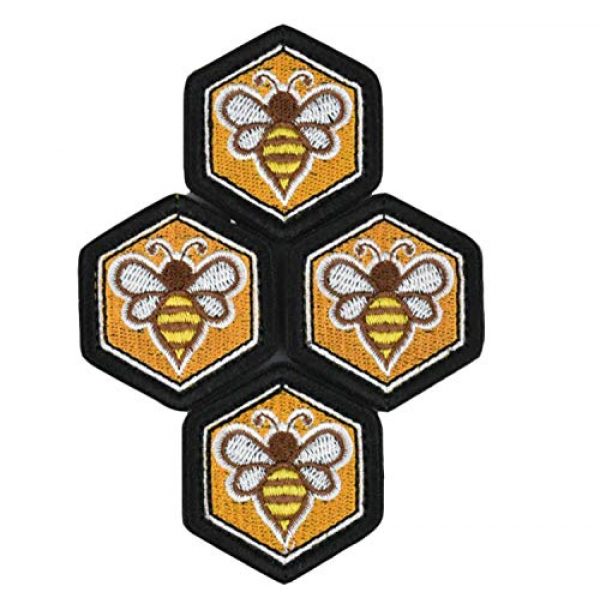 JFFCE Airsoft Morale Patch 1 Great Originality Morale Patch Full Embroidery Military Patch for Caps,Bags,Backpacks,Clothes,Tactical Vest,Military Uniforms (Bee)