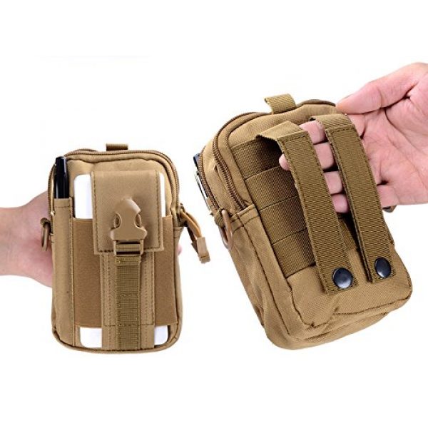 MODANA Tactical Pouch 5 MODANA Universal Multifunctional Tactical Molle EDC Pouch Waist Belt Bag Gadget Wallet Zipper Compartment Phone Holder for iPhone Samsung Pixel Moto HTC Huawei and More Smartphones