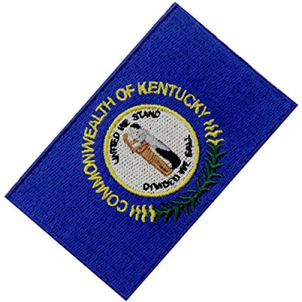 EmbTao Airsoft Morale Patch 3 Kentucky State Flag Embroidered Emblem Iron On Sew On KY Patch