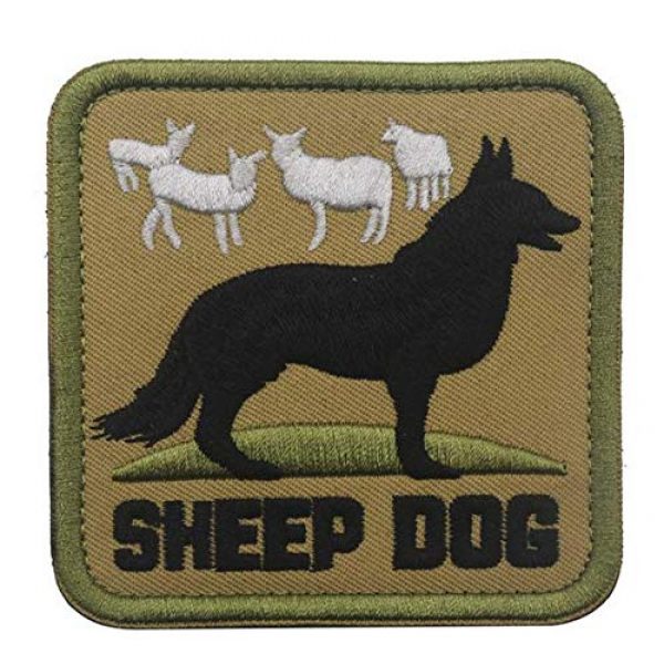 Tactical Embroidery Patch Airsoft Morale Patch 3 Sheep Dog Tactical Embroidery Patch Hook & Loop Morale Patch Military Patch for Clothing Accessory Backpack Armband (3pcs)