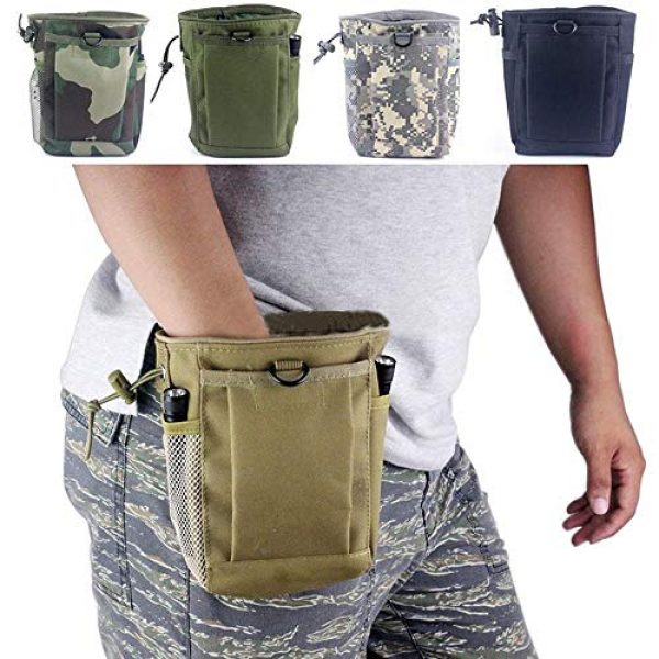 MinLia Tactical Pouch 3 1PC Tactical Molle Drawstring Magazine Dump Pouch,Military Molle Tactical Magazine Dump Belt Pouch Bag Utility Hunting Magazine Pouch Pocket Storage Bag