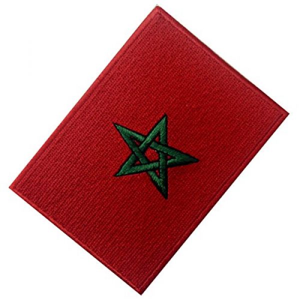 EmbTao Airsoft Morale Patch 3 Morocco Flag Embroidered Patch Moroccan Iron On Sew On National Emblem