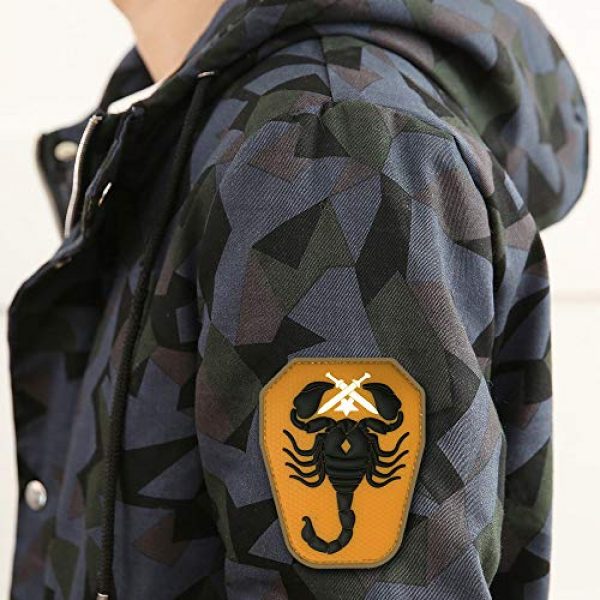 Morton Home Airsoft Morale Patch 2 Morton Home Scorpion Unit 3D PVC US Army USA Military Tactical ACU Dark Morale Patch (Yellow)