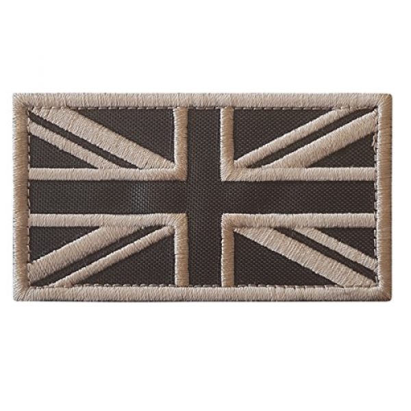 LEGEEON Airsoft Morale Patch 1 LEGEEON Subdued Tan Arid Great Britain UK Union Jack Flag Morale Tactical Badge Army Embroidery Hook-and-Loop Patch