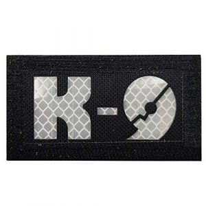 APBVIHL Airsoft Morale Patch 1 Glow Dark Police K9 Unit Service Dog Morale Tactical Infrared IR Reflective Patch - Hook Fastener Backing, 1.97 x 3.54 Inch