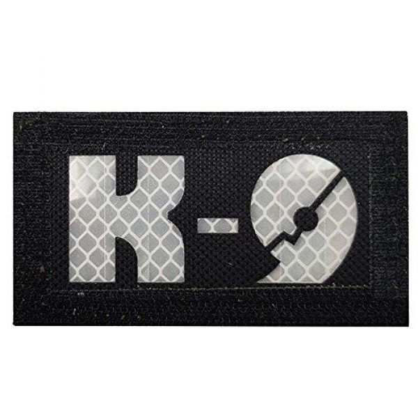 APBVIHL Airsoft Morale Patch 1 Glow Dark Police K9 Unit Service Dog Morale Tactical Infrared IR Reflective Patch - Hook Fastener Backing, 1.97 x 3.54 Inch