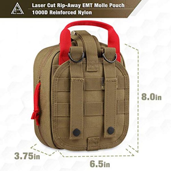 AceTac Gear Tactical Pouch 2 Ace Tac MOLLE Medical Pouch EMT 1000D Nylon First Aid Pouch Rip-Away IFAK Tactical Utility Pouch for Outdoor Activities Medical Supplies