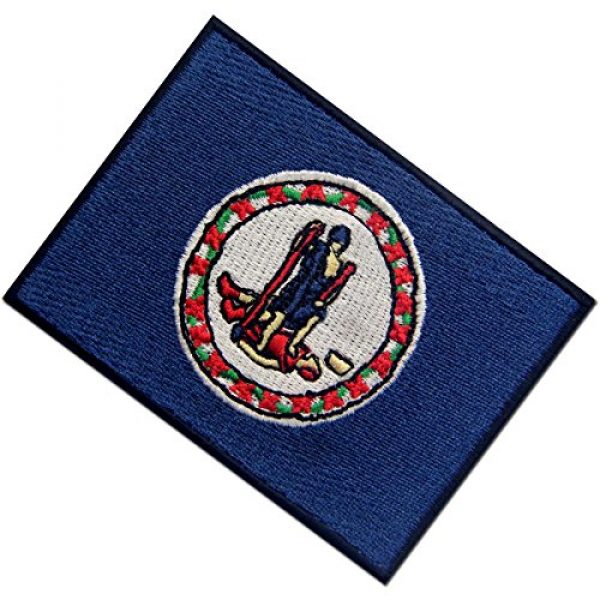 EmbTao Airsoft Morale Patch 4 Virginia State Flag Embroidered Emblem Iron On Sew On VA Patch