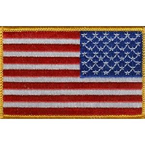 World Flags Direct Airsoft Morale Patch 1 International Country Flag Patch 3.50" x 2.25", One Embroidered Iron or Sew On Flag Emblem; Over 100 Tactical Morale Patch Options Available (USA - Right)