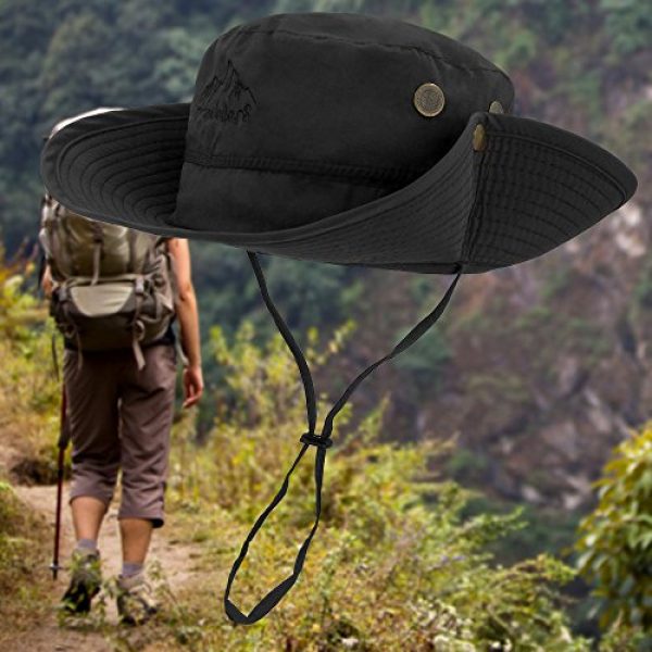 LETHMIK Tactical Hat 4 LETHMIK Outdoor Waterproof Boonie Hat Wide Brim Breathable Hunting Fishing Safari Sun Hat