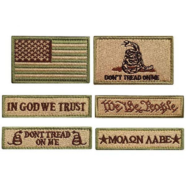 CREATRILL Airsoft Morale Patch 1 Bundle 6 Pieces Tactical Military Patch Set (Tan)