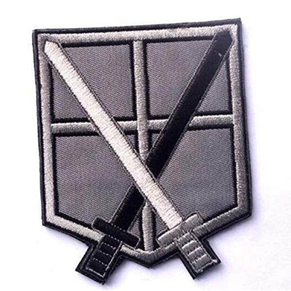 Embroidered Patch Airsoft Morale Patch 3 4pc Attack on Titan 3D Tactical Patch Military Embroidered Morale Tags Badge Embroidered Patch DIY Applique Shoulder Patch Embroidery Gift Patch