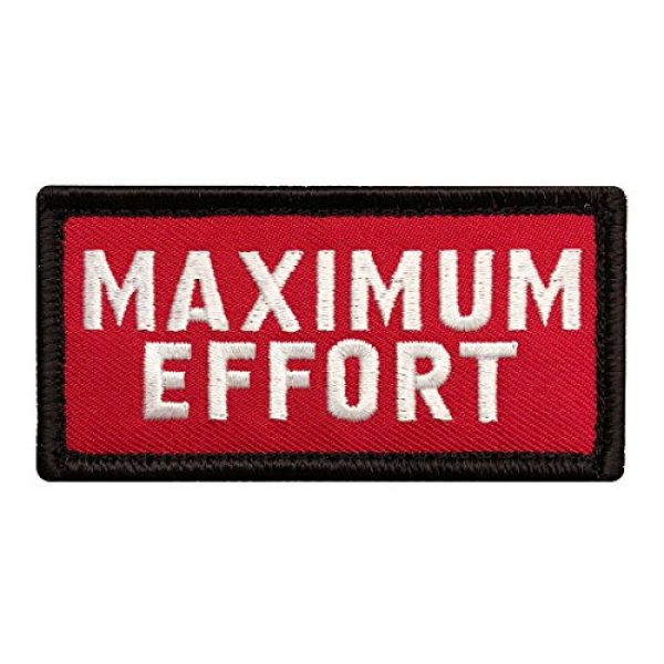 Miltacusa Airsoft Morale Patch 1 Maximum Effort Hook Patch (3.0 X 1.5)